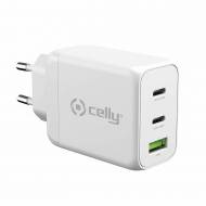CELLY TC3GAN65WWH   2 TYPE-C+1 USB A 65W 